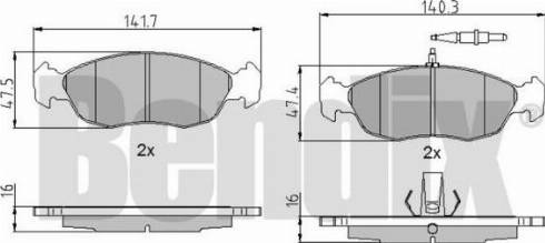 BENDIX 510133 - Kit de plaquettes de frein, frein à disque cwaw.fr