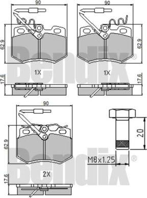 BENDIX 510120 - Kit de plaquettes de frein, frein à disque cwaw.fr