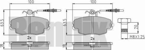 BENDIX 510179 - Kit de plaquettes de frein, frein à disque cwaw.fr