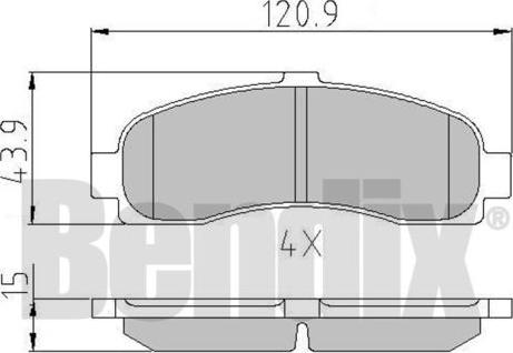 BENDIX 510175 - Kit de plaquettes de frein, frein à disque cwaw.fr