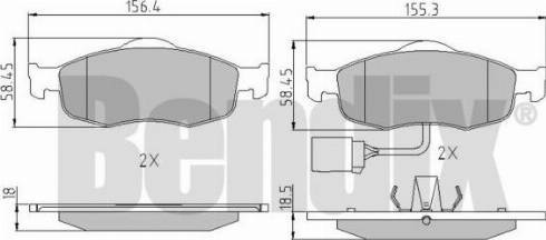 BENDIX 510170 - Kit de plaquettes de frein, frein à disque cwaw.fr