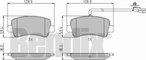 BENDIX 510866 - Kit de plaquettes de frein, frein à disque cwaw.fr