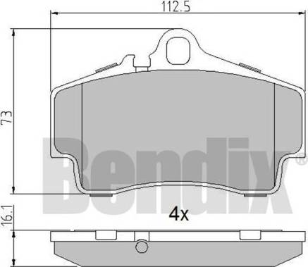 BENDIX 510802 - Kit de plaquettes de frein, frein à disque cwaw.fr