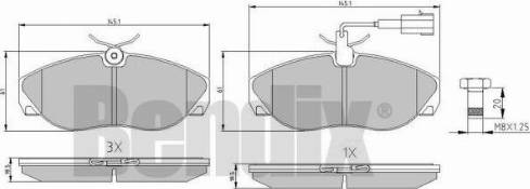 BENDIX 510812 - Kit de plaquettes de frein, frein à disque cwaw.fr