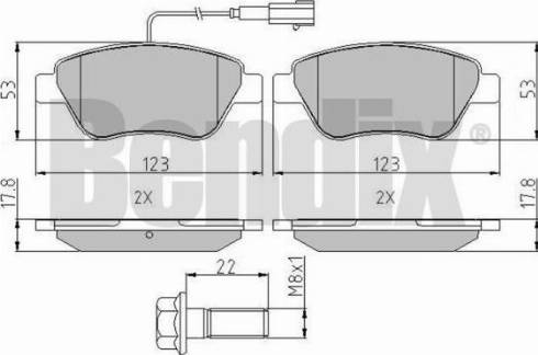 BENDIX 510884 - Kit de plaquettes de frein, frein à disque cwaw.fr