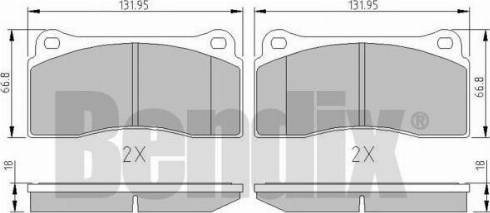 BENDIX 510881 - Kit de plaquettes de frein, frein à disque cwaw.fr