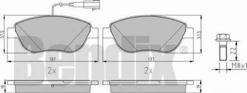 BENDIX 510883 - Kit de plaquettes de frein, frein à disque cwaw.fr