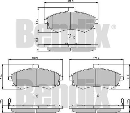 BENDIX 510871 - Kit de plaquettes de frein, frein à disque cwaw.fr