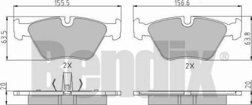 BENDIX 510392 - Kit de plaquettes de frein, frein à disque cwaw.fr