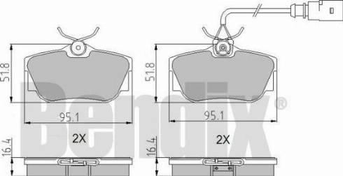 BENDIX 510397 - Kit de plaquettes de frein, frein à disque cwaw.fr