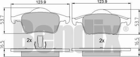 BENDIX 510346 - Kit de plaquettes de frein, frein à disque cwaw.fr