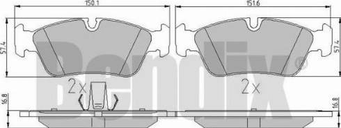 BENDIX 510348 - Kit de plaquettes de frein, frein à disque cwaw.fr