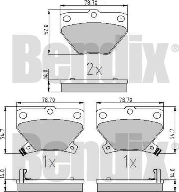 BENDIX 510359 - Kit de plaquettes de frein, frein à disque cwaw.fr