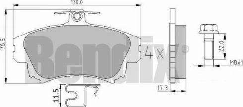 BENDIX 510354 - Kit de plaquettes de frein, frein à disque cwaw.fr