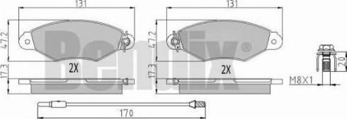 BENDIX 510351 - Kit de plaquettes de frein, frein à disque cwaw.fr