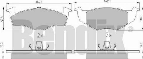 BENDIX 510366 - Kit de plaquettes de frein, frein à disque cwaw.fr