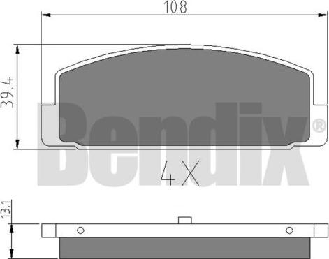 BENDIX 510360 - Kit de plaquettes de frein, frein à disque cwaw.fr