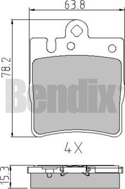 BENDIX 510361 - Kit de plaquettes de frein, frein à disque cwaw.fr