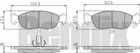 BENDIX 510304 - Kit de plaquettes de frein, frein à disque cwaw.fr