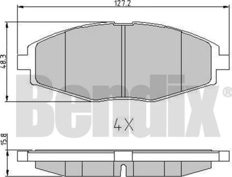 BENDIX 510305 - Kit de plaquettes de frein, frein à disque cwaw.fr