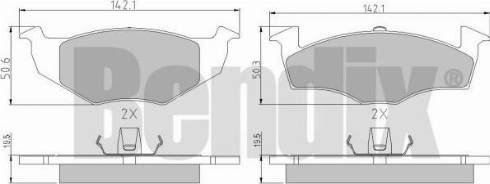 BENDIX 510308 - Kit de plaquettes de frein, frein à disque cwaw.fr