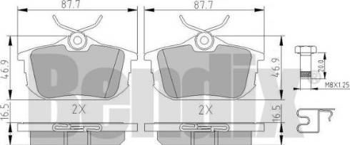 BENDIX 510315 - Kit de plaquettes de frein, frein à disque cwaw.fr