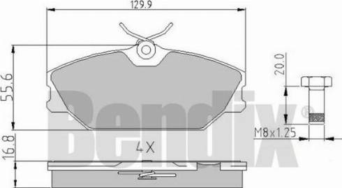 BENDIX 510389 - Kit de plaquettes de frein, frein à disque cwaw.fr