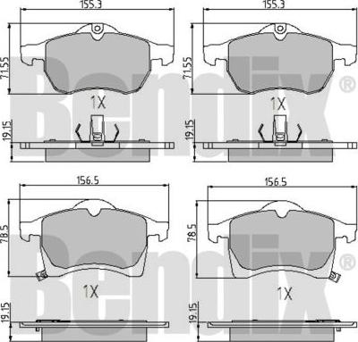 BENDIX 510336 - Kit de plaquettes de frein, frein à disque cwaw.fr