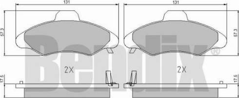 BENDIX 510337 - Kit de plaquettes de frein, frein à disque cwaw.fr