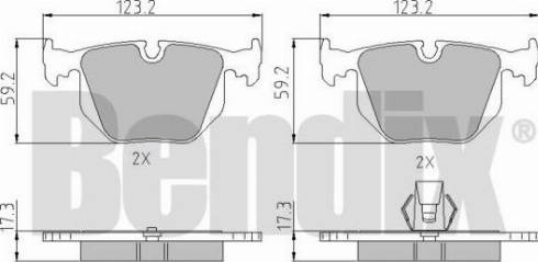 BENDIX 510329 - Kit de plaquettes de frein, frein à disque cwaw.fr