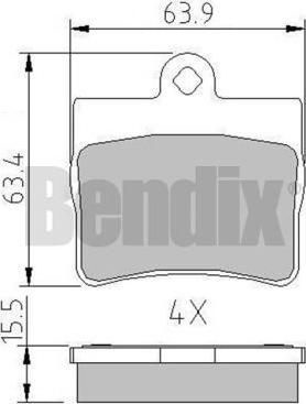 BENDIX 510326 - Kit de plaquettes de frein, frein à disque cwaw.fr