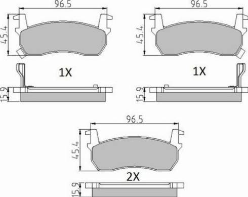 BENDIX 510328 - Kit de plaquettes de frein, frein à disque cwaw.fr