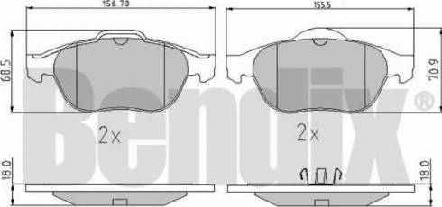 BENDIX 510377 - Kit de plaquettes de frein, frein à disque cwaw.fr