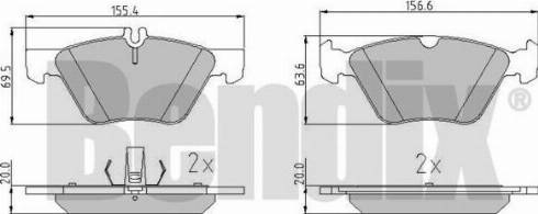 BENDIX 510299 - Kit de plaquettes de frein, frein à disque cwaw.fr