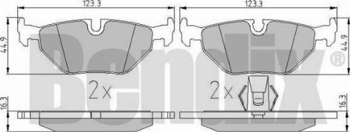 BENDIX 510290 - Kit de plaquettes de frein, frein à disque cwaw.fr