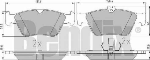 BENDIX 510293 - Kit de plaquettes de frein, frein à disque cwaw.fr