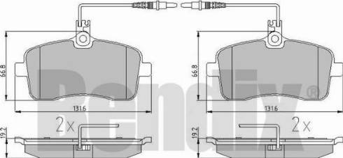 BENDIX 510249 - Kit de plaquettes de frein, frein à disque cwaw.fr