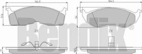 BENDIX 510246 - Kit de plaquettes de frein, frein à disque cwaw.fr