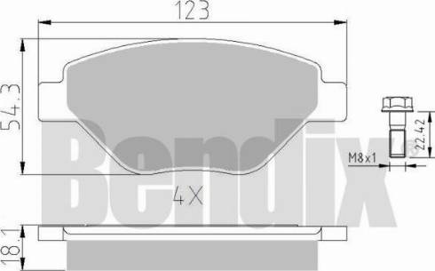 BENDIX 510241 - Kit de plaquettes de frein, frein à disque cwaw.fr