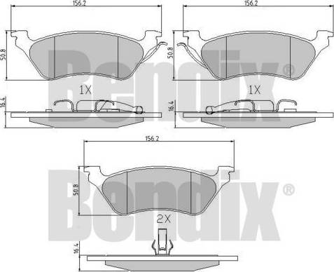 BENDIX 510248 - Kit de plaquettes de frein, frein à disque cwaw.fr