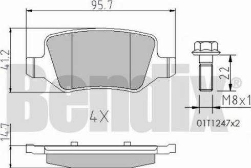 BENDIX 510209 - Kit de plaquettes de frein, frein à disque cwaw.fr