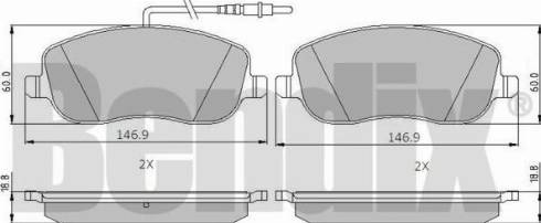 BENDIX 510204 - Kit de plaquettes de frein, frein à disque cwaw.fr