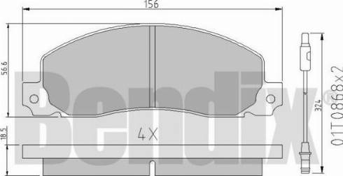 BENDIX 510203 - Kit de plaquettes de frein, frein à disque cwaw.fr