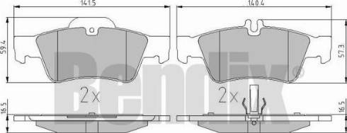 BENDIX 510214 - Kit de plaquettes de frein, frein à disque cwaw.fr