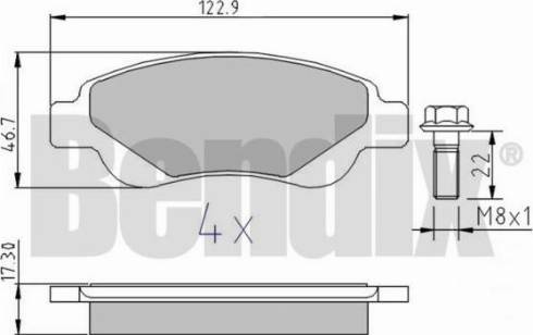 BENDIX 510215 - Kit de plaquettes de frein, frein à disque cwaw.fr