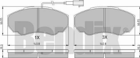 BENDIX 510210 - Kit de plaquettes de frein, frein à disque cwaw.fr