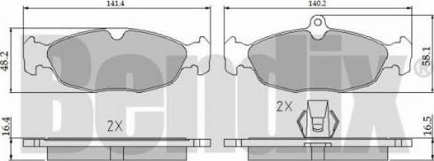 BENDIX 510218 - Kit de plaquettes de frein, frein à disque cwaw.fr