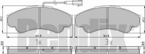 BENDIX 510212 - Kit de plaquettes de frein, frein à disque cwaw.fr