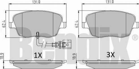 BENDIX 510234 - Kit de plaquettes de frein, frein à disque cwaw.fr