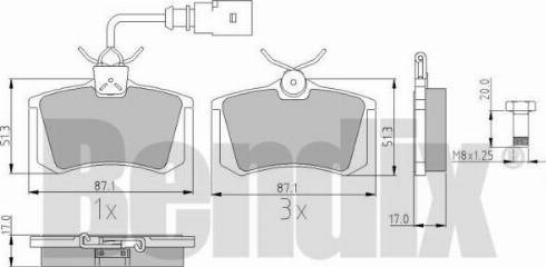 BENDIX 510226 - Kit de plaquettes de frein, frein à disque cwaw.fr